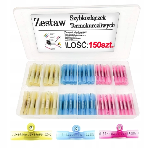 Szybkozłączka termokurczliwa zaciskowa z klejem