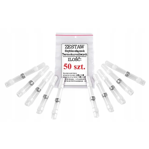 50x Szybkozłączka termokurczliwa z cyną 025~0.35mm