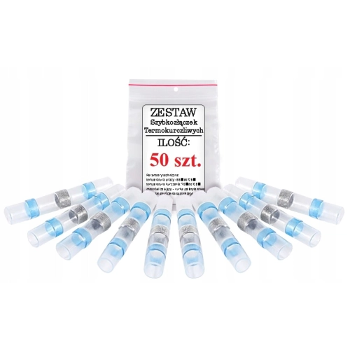 50x Szybkozłączka termokurczliwa z cyną 1.5-2.5mm²