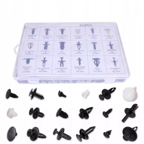 ZESTAW SPINKI KOŁKI SAMOCHODOWE 415 SZT+ Narzędzia