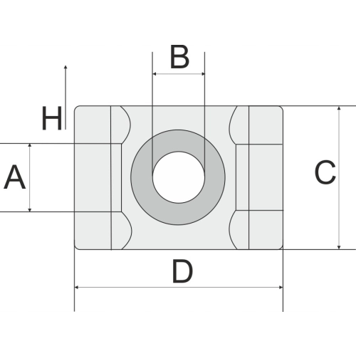PODSTAWKA MONTAŻOWA PESZLA DO OPASEK 4.8MM 100SZT.