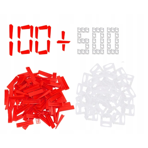 DUŻY ZESTAW 500 KLIPSÓW + 100 KLINÓW 1mm