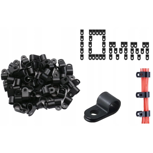 20x 10 mm OBEJMA 3/8 TYP-R UCHWYT KABLA PRZEWODU HAMULCOWEGO PALIWA OPASKA