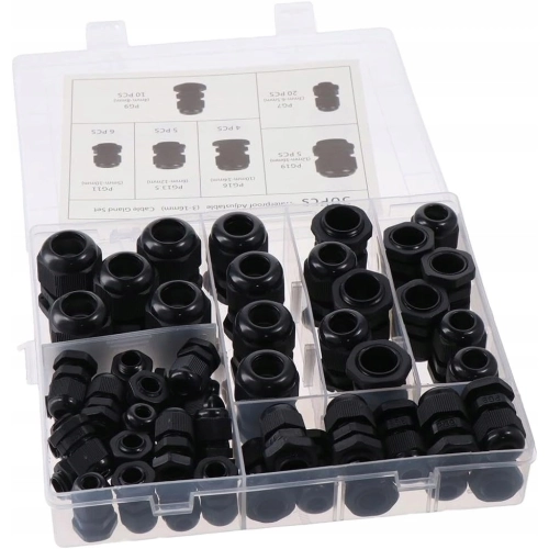 Zestaw XXL DŁAWIK KABLOWY DŁAWNICA KABLOWA 3-16mm IP68 Wodoodporny Złącza