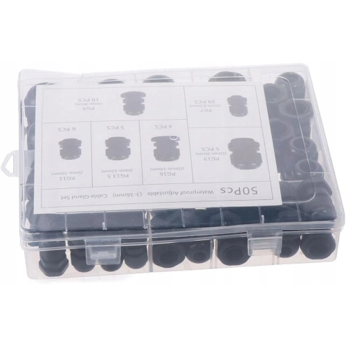 Zestaw XXL DŁAWIK KABLOWY DŁAWNICA KABLOWA 3-16mm IP68 Wodoodporny Złącza